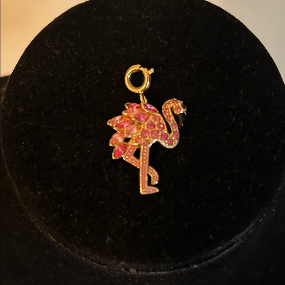 Nolan Miller Pink and Gold Flamingo charm or pendant - Picture 1 of 6